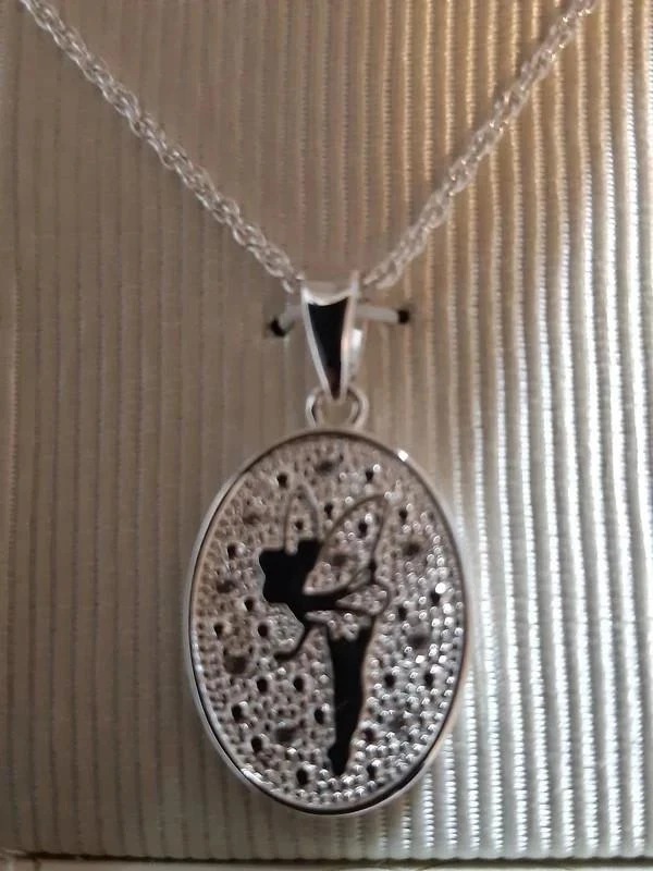 Encantador collar + colgante de hada Tinker Bell de Disneyland Paris en estuche – photo 2